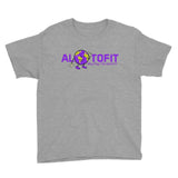 Alotofit Globeman Purple/Gold Logo Youth Short Sleeve T-Shirt (XS-XL)
