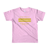Alotofit Premium Clothing MetallicGold/White Short sleeve kids t-shirt