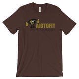 Alotofit Muscle Up MetallicGold/Black Logo Unisex short sleeve t-shirt