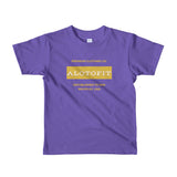 Alotofit Premium Clothing MetallicGold/White Short sleeve kids t-shirt