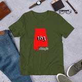Alotofit Alabama 163 Blk/Red/Wht Short-Sleeve Unisex T-Shirt