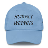 Alotofit Humbly Winning Black Cotton Dad Cap w/ side branding