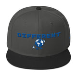 Alotofit Different Blue/White Snapback Hat w/side branding