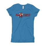 Alotofit Globeman Red/White Logo Girl's T-Shirt (XS-XL)