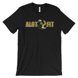 Alotofit Go Global MetallicGold/Black Logo Unisex short sleeve t-shirt