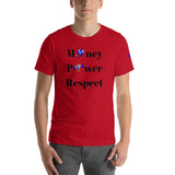 Alotofit Money, Power, Respect Blk/Blue Short-Sleeve Unisex T-Shirt