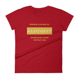 Alotofit Premium Clothing MetallicGold/White Women's short sleeve t-shirt