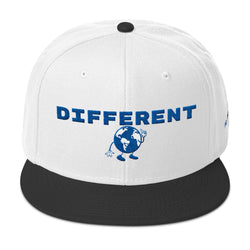 Alotofit Different Blue/White Snapback Hat w/side branding