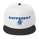Alotofit Different Blue/White Snapback Hat w/side branding