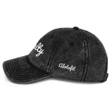 Alotofit Loyalty White Embroidered Vintage Cotton Twill Cap w/ side branding
