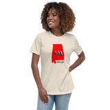 Alotofit Alabama 163 Blk/Red/Wht Women's Relaxed T-Shirt