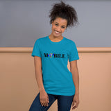 Alotofit Mobile Reppin Blk/Blue/Wht Short-Sleeve Unisex T-Shirt