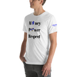 Alotofit Money, Power, Respect Blk/Blue Short-Sleeve Unisex T-Shirt