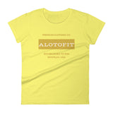 Alotofit Premium Clothing MetallicGold/White Women's short sleeve t-shirt