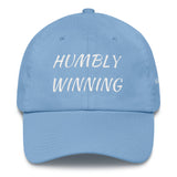 Alotofit Humbly Winning White Cotton Dad Cap w/ side branding