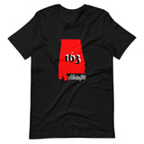 Alotofit Alabama 163 Blk/Red/Wht Short-Sleeve Unisex T-Shirt