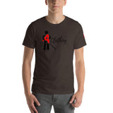 Alotofit Clothing Blk/Red Short-Sleeve Unisex T-Shirt w/ sleeve logo