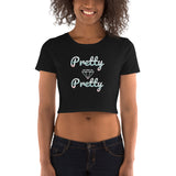 Alotofit Pretty Pretty Glitter Diamond Women’s Crop Tee w/ Outside Branding