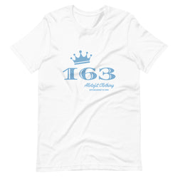 Alotofit Royal 163 North Carolina Blue Text Short-Sleeve Unisex T-Shirt