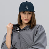 Alotofit Royal A White Embroidered Snapback Hat
