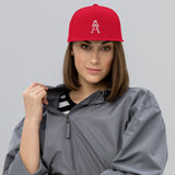 Alotofit Royal A White Embroidered Snapback Hat