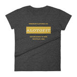 Alotofit Premium Clothing MetallicGold/White Women's short sleeve t-shirt