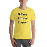Alotofit Money, Power, Respect Blk/Blue Short-Sleeve Unisex T-Shirt