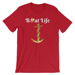 Alotofit Boat Life White Short-Sleeve Unisex T-Shirt