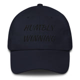 Alotofit Humbly Winning Black Cotton Dad Cap w/ side branding