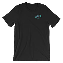 Alotofit Muscle Up Turquise/Purple Chest Logo Unisex short sleeve t-shirt