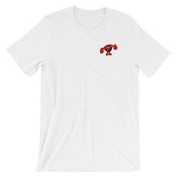 Alotofit Muscle Up Red/Black Chest Logo Unisex short sleeve t-shirt