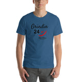 Alotofit Grindin 24/7 Blk/Red Short-Sleeve Unisex T-Shirt