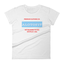 Alotofit Premium Clothing Red/Light Blue Women's short sleeve t-shirt