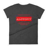 Alotofit Premium Clothing Red/White Women's short sleeve t-shirt