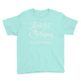 Alotofit Clothing White Logo Youth Short Sleeve T-Shirt