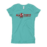 Alotofit Globeman Red/White Logo Girl's T-Shirt (XS-XL)