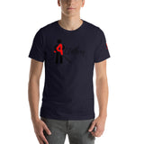 Alotofit Clothing Blk/Red Short-Sleeve Unisex T-Shirt w/ sleeve logo