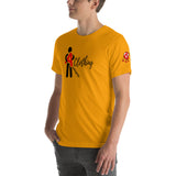 Alotofit Clothing Blk/Red Short-Sleeve Unisex T-Shirt w/ sleeve logo