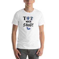 Alotofit Too Much Sauce Blue Short-Sleeve Unisex T-Shirt