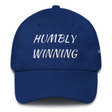 Alotofit Humbly Winning White Cotton Dad Cap w/ side branding