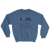 Alotofit 100% Black Blue Logo Sweatshirt