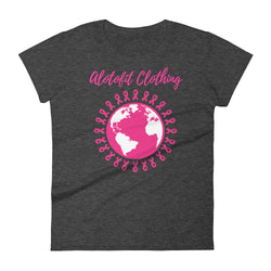 Alotofit Clothing Breast Cancer Women's short sleeve t-shirt w/ outside logo