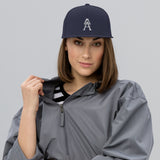 Alotofit Royal A White Embroidered Snapback Hat