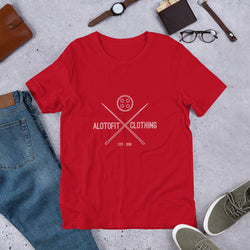 Alotofit Clothing Button White Short-Sleeve Unisex T-Shirt