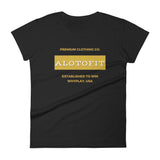 Alotofit Premium Clothing MetallicGold/White Women's short sleeve t-shirt