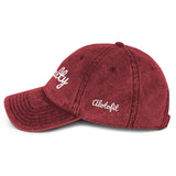 Alotofit Loyalty White Embroidered Vintage Cotton Twill Cap w/ side branding