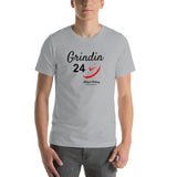 Alotofit Grindin 24/7 Blk/Red Short-Sleeve Unisex T-Shirt