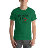 Alotofit Grindin 24/7 Blk/Red Short-Sleeve Unisex T-Shirt
