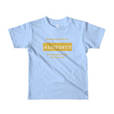 Alotofit Premium Clothing MetallicGold/White Short sleeve kids t-shirt