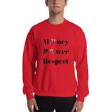 Alotofit Money Power Respect Sweatshirt w/sleeve branding